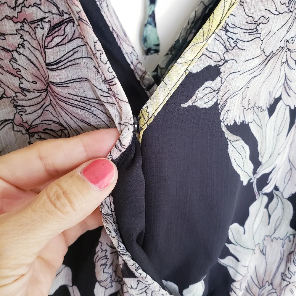 Band of Gypsies Blue Floral Dress - Picture 5 of 15